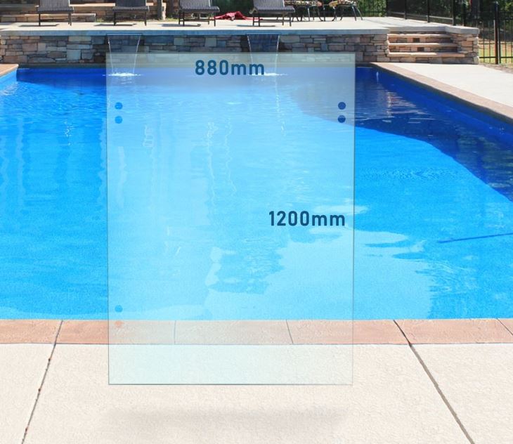 Frameless কাচের পুল বেড়া