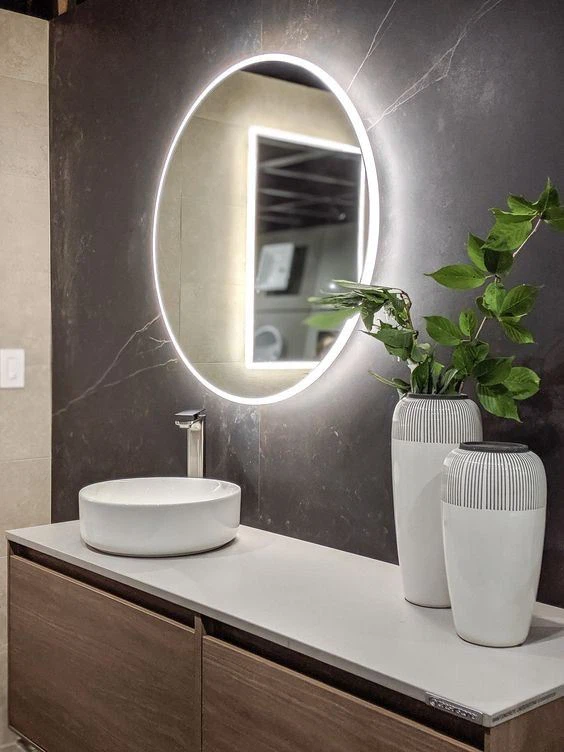 Modern Round Illuminated Led Mirror