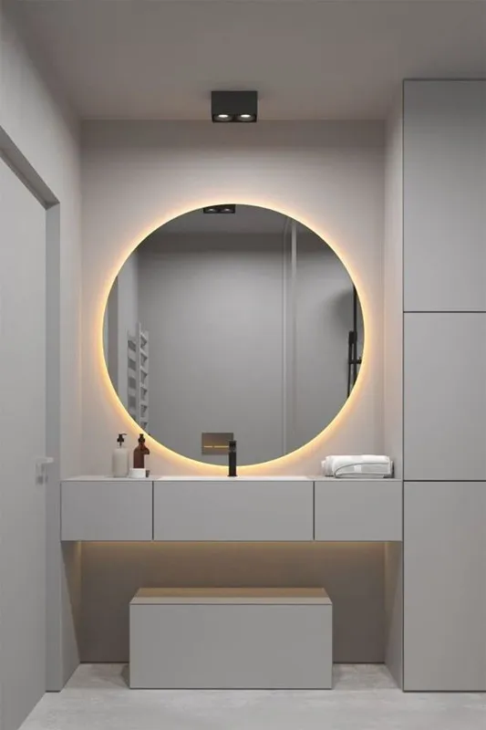Modern Round Illuminated Led Mirror